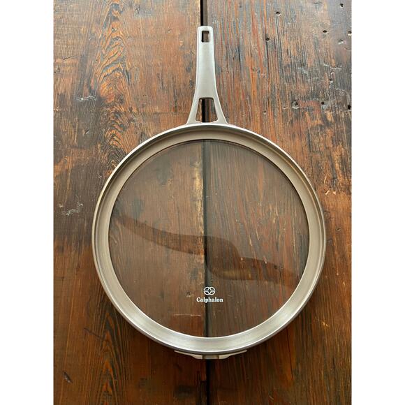 CALPHALON Premier Space-Saving Stainless Steel Glass Lid w/Long Handle - Picture 1 of 8